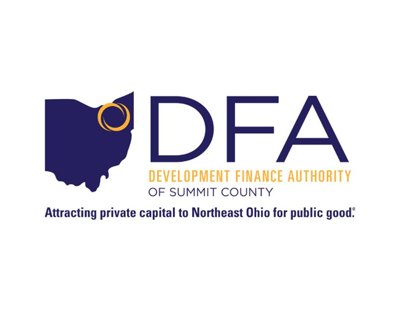 Development Finance Authority of Summit County logo. "Attracting private capital to Northeast Ohio for public good"