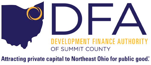 Development Finance Authority of Summit County logo. "Attracting private capital to Northeast Ohio for public good"