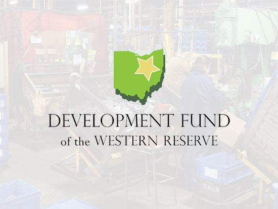 Development Fund of the Western Reserve logo over a factory