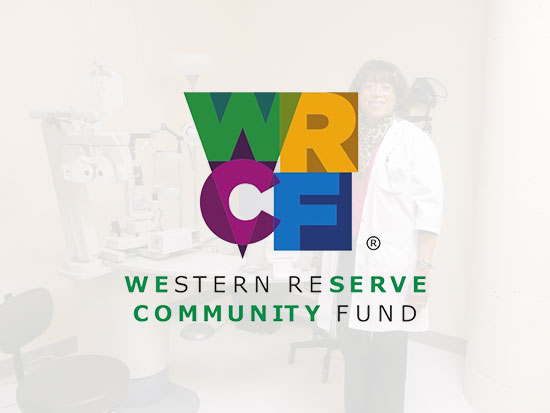 Western Reserve Community Fund logo over a healthcare professional